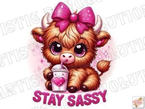 Baby Highland Cow Png - Sassy Girly Png