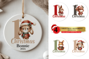 Baby’s 1st Christmas Ornament - Bunny