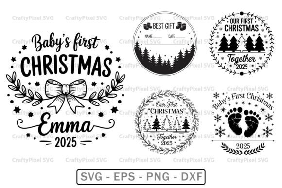 Baby’s First 2025 Christmas SVG Bundle