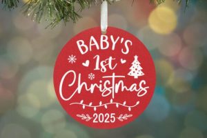 Alternative view of Baby's First Christmas Ornament 1st Xmas