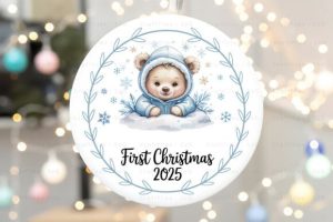 Baby's First Christmas Ornament 2025 PNG
