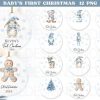 Baby's First Christmas Ornament Png, Boy