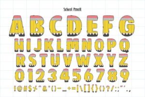 Alternative view of Back to School Font