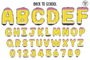 Alternative view of Back to School Doodle Font