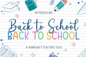 Back to School Duo Font