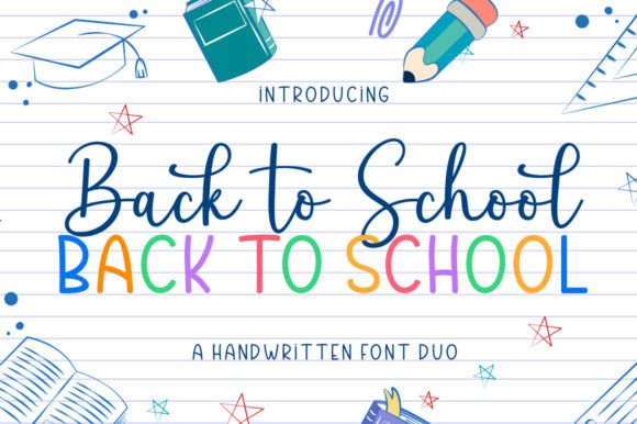 Back to School Duo Font