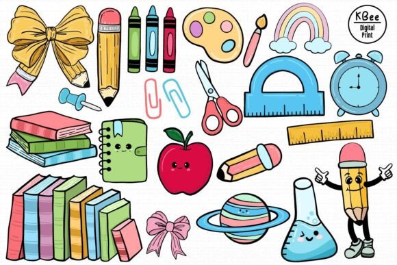 Back to School Png, Retro School Clipart - Image 2