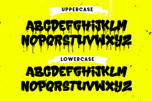 Alternative view of Badrips Font