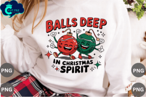 Alternative view of Balls Deep in Christmas Spirit Cute Vulg