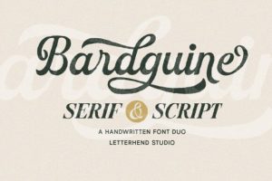 Bardguine Serif & Script Duo Font Font