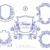 Baroque Line Art Frame Wedding Clipart