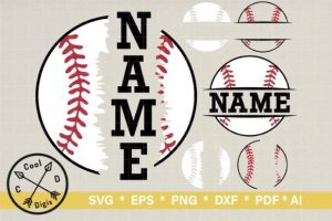 Baseball Name SVG Clipart for Cricut
