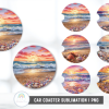 Beach Car Coaster Sublimation Designs