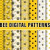 Bee Cute Digital Papers Patterns