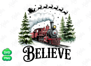 Believe North Pole Train Png, Christmas