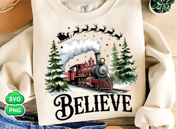 Believe North Pole Train Png, Christmas - Image 2
