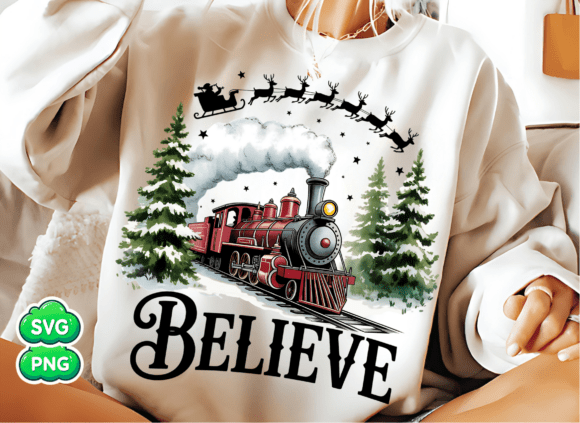 Believe North Pole Train Png, Christmas - Image 3