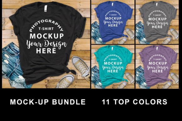 Bella Canvas 3001 T-shirt Mock-up BUNDLE