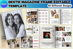 Bestie Magazine Canva Editable Template