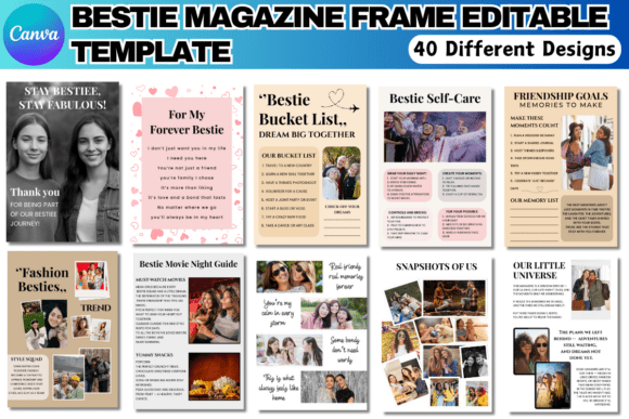 Bestie Magazine Canva Editable Template - Image 3