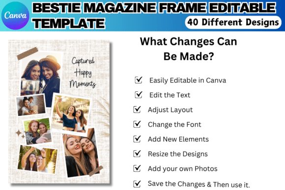 Bestie Magazine Canva Editable Template - Image 5