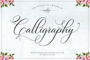 Alternative view of Bettrisia Script Font