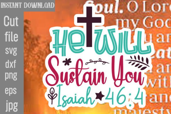 Bible Verse Stickers Bundle, Bible SVG - Image 7