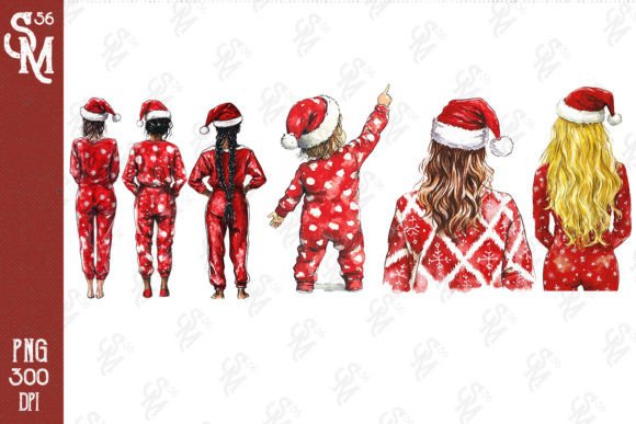 Big Christmas Family Clipart PNG - Image 2