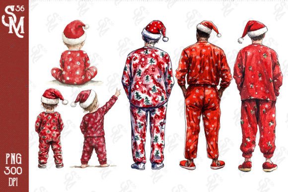 Big Christmas Family Clipart PNG - Image 4