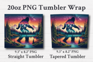 Alternative view of Bigfoot Tumbler Wrap PNG