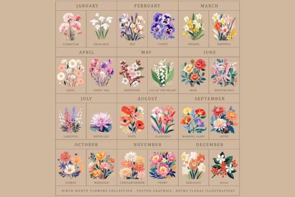 Birth Month Flower Market Wall Art - Image 2