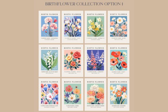 Birth Month Flower Market Wall Art - Image 4