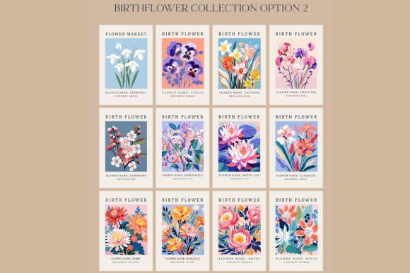 Birth Month Flower Market Wall Art - Image 5