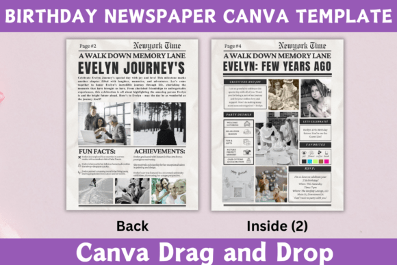 Birthday Newspaper Editable Template - Image 3