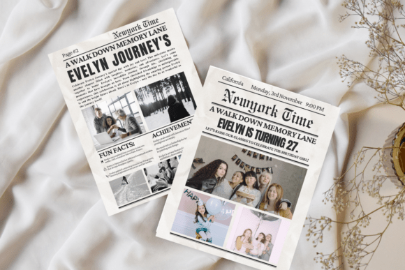 Birthday Newspaper Editable Template - Image 4