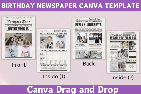 Birthday Newspaper Editable Template - Image 5