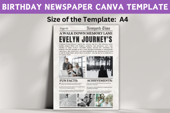 Birthday Newspaper Editable Template - Image 8