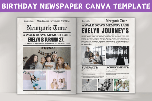 Birthday Newspaper Editable Template - Image 9