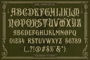 Alternative view of Black Books Victorian Font