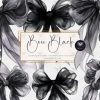Black Bow Elegant Clipart Watercolor