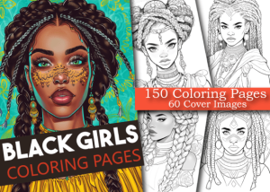 Black Girl Coloring Book Pages for Adult