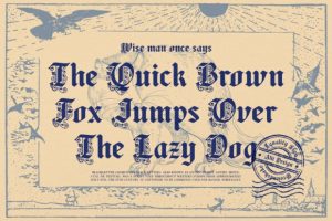 Alternative view of Black Kiyrand Font