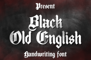Black Old English Font