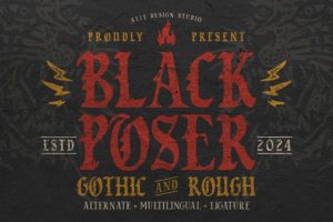 Black Poser Font