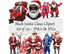 Black Santa Claus Clipart