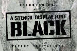 Black Stencil Font