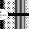 Black / White Polka Dot,stripes Patterns
