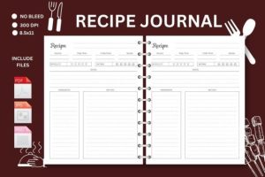 Blank Recipe Book Journal – KDP Interior