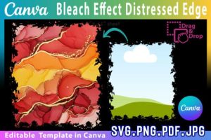 Alternative view of Bleach Effect Distressed Edge Canva Fram