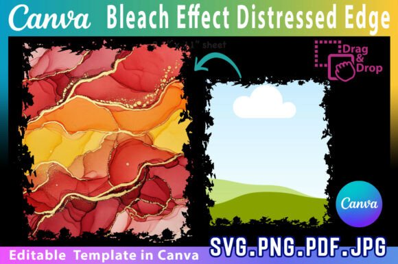 Bleach Effect Distressed Edge Canva Fram - Image 2